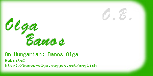 olga banos business card